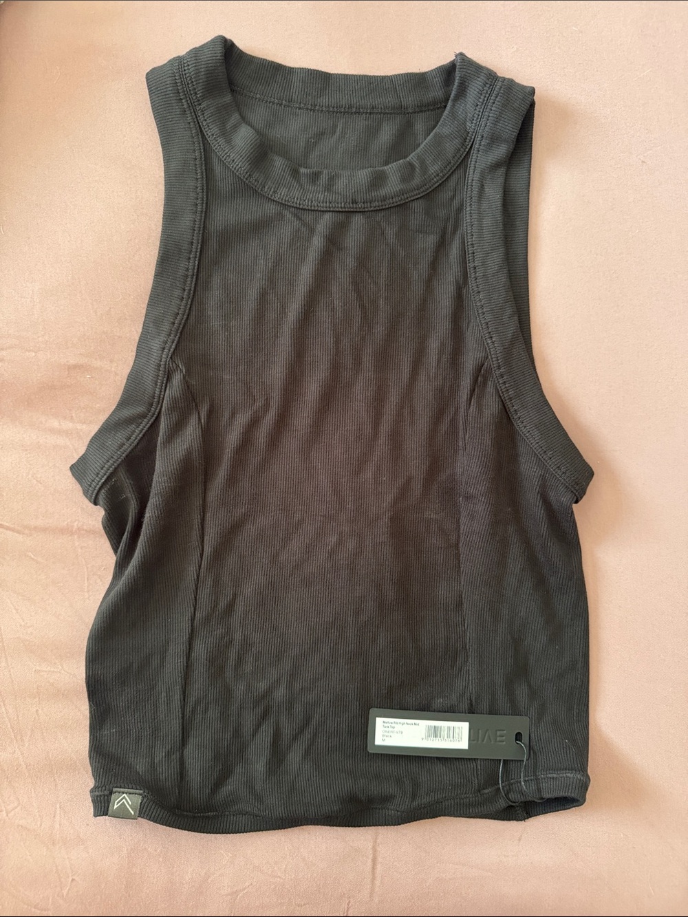 Oner Active Black Ribbed Tank
